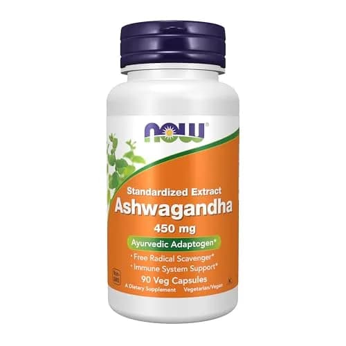NOW Supplements Ashwagandha 450 mg 90 Veg Caps | Adaptogen & Immune Support thumbnail 1