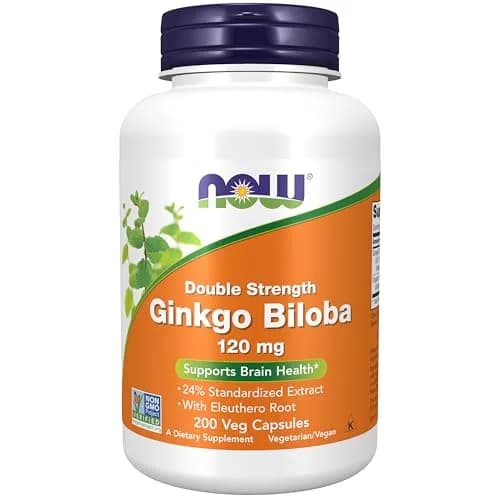 NOW Ginkgo Biloba 120 mg Double Strength | Supports Brain & Memory thumbnail 1