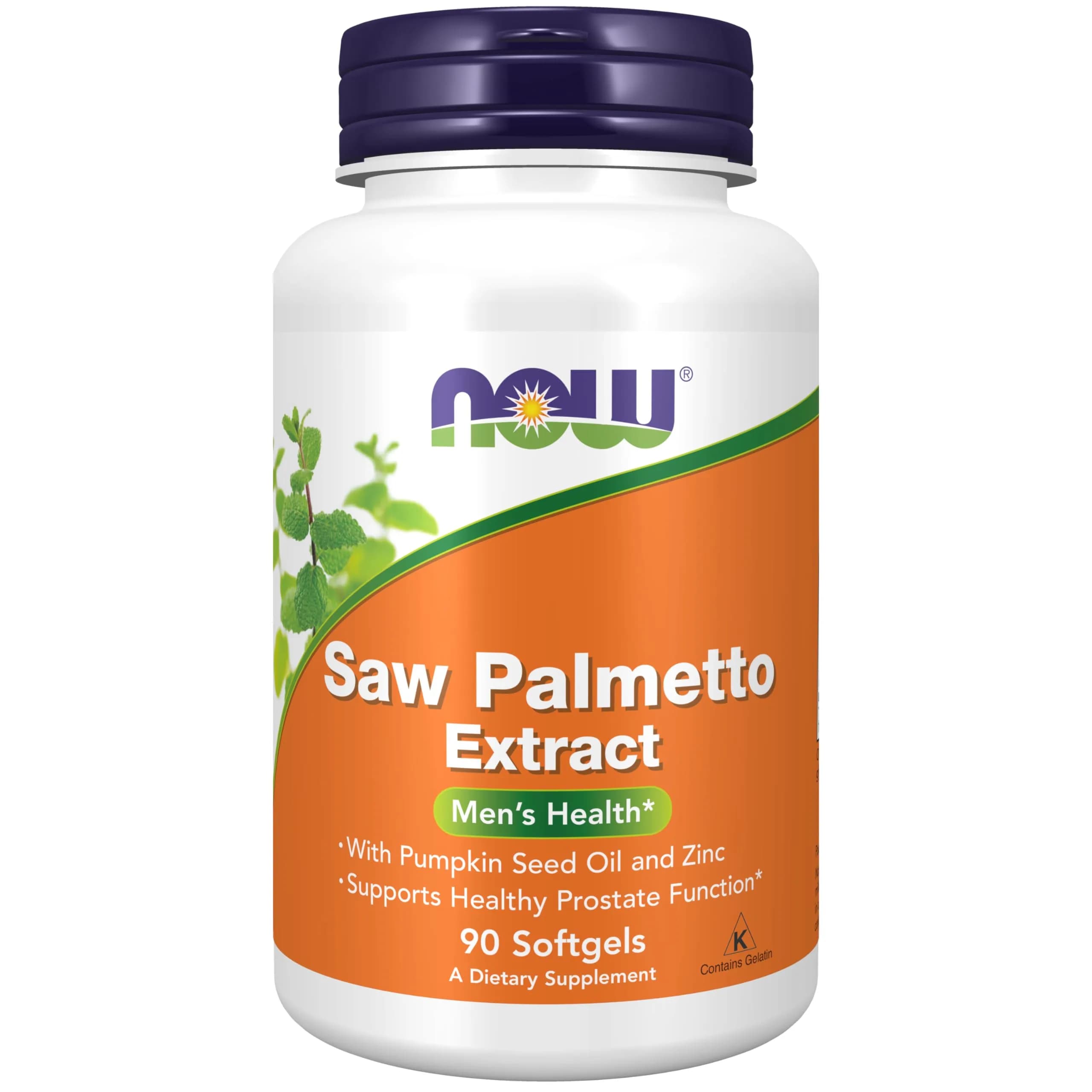 NOW Supplements Saw Palmetto Extract, Pumpkin Seed Oil, Zinc | Supports Prostate & Reproductive Health - main product image