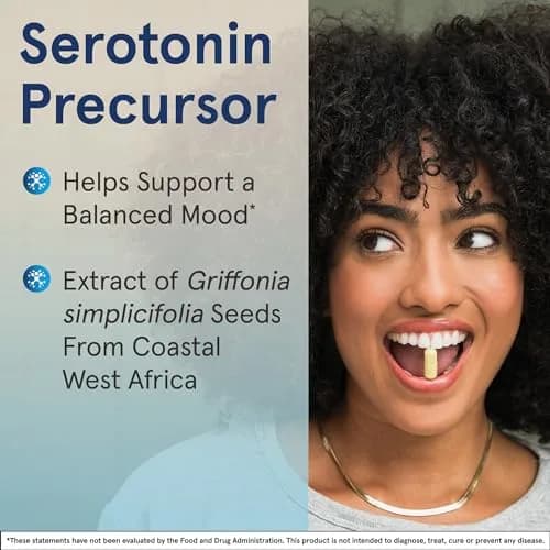Jarrow Formulas 5-HTP 100 mg Capsules, Serotonin Precursor, 60 Count | Mood Support Supplement thumbnail 4