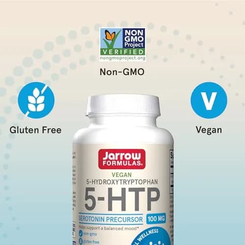 Jarrow Formulas 5-HTP 100 mg Capsules, Serotonin Precursor, 60 Count | Mood Support Supplement thumbnail 5