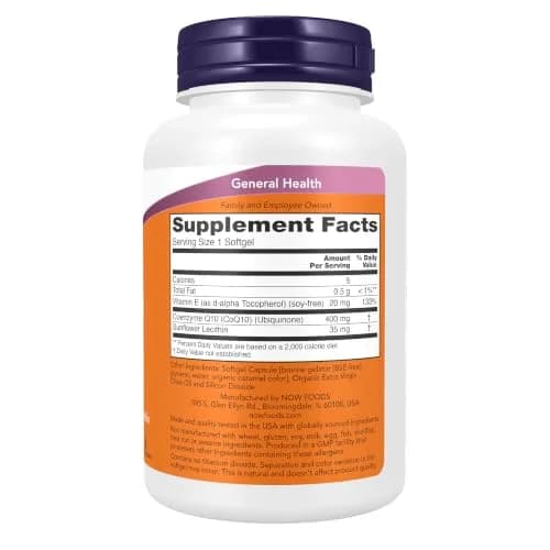 NOW CoQ10 400 mg Softgels thumbnail 2