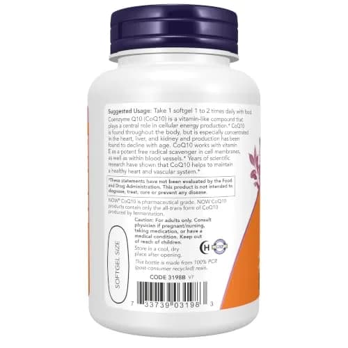 NOW CoQ10 400 mg Softgels thumbnail 3