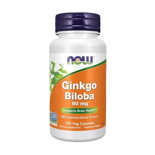 NOW Ginkgo Biloba 60 mg | Supports Brain Health & Free Radical Scavenging thumbnail 1