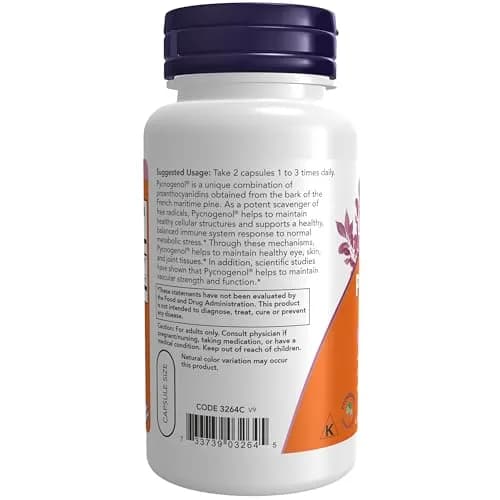 NOW Supplements Pycnogenol 30 mg with 300 mg Bioflavonoids | Supports Vascular & Immune Health thumbnail 3