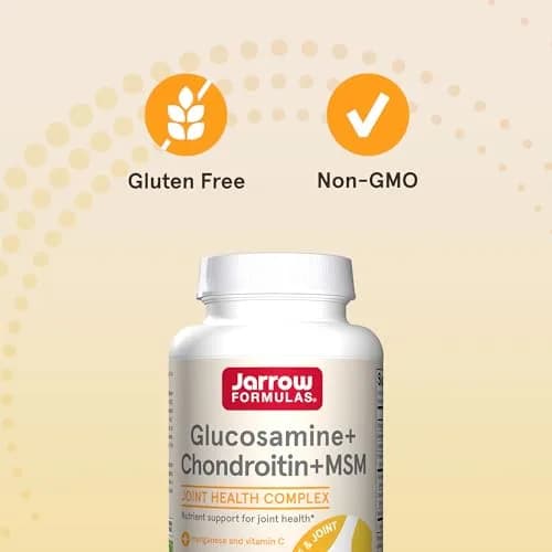 Jarrow Glucosamine, Chondroitin & MSM | 240 Capsules for Joint Support with Vitamin C thumbnail 4