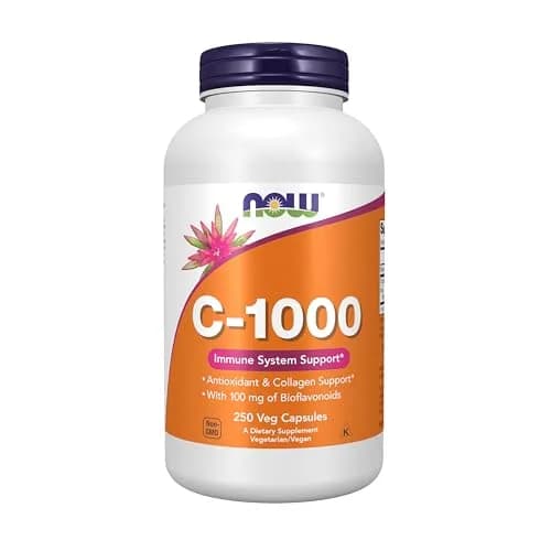 NOW Vitamin C-1,000 with Bioflavonoids 250 Veg Caps | Supports Immunity & Antioxidants thumbnail 1