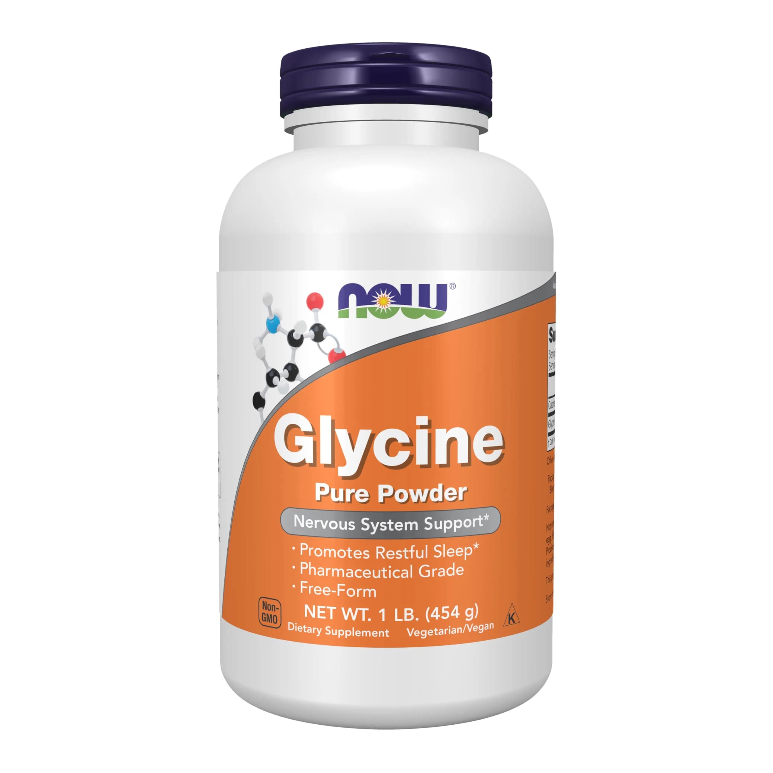 NOW Foods Glycine Pure Powder 454 g (1 lb) | Promotes Restful Sleep & Neurotransmitter Support — 1 Pound