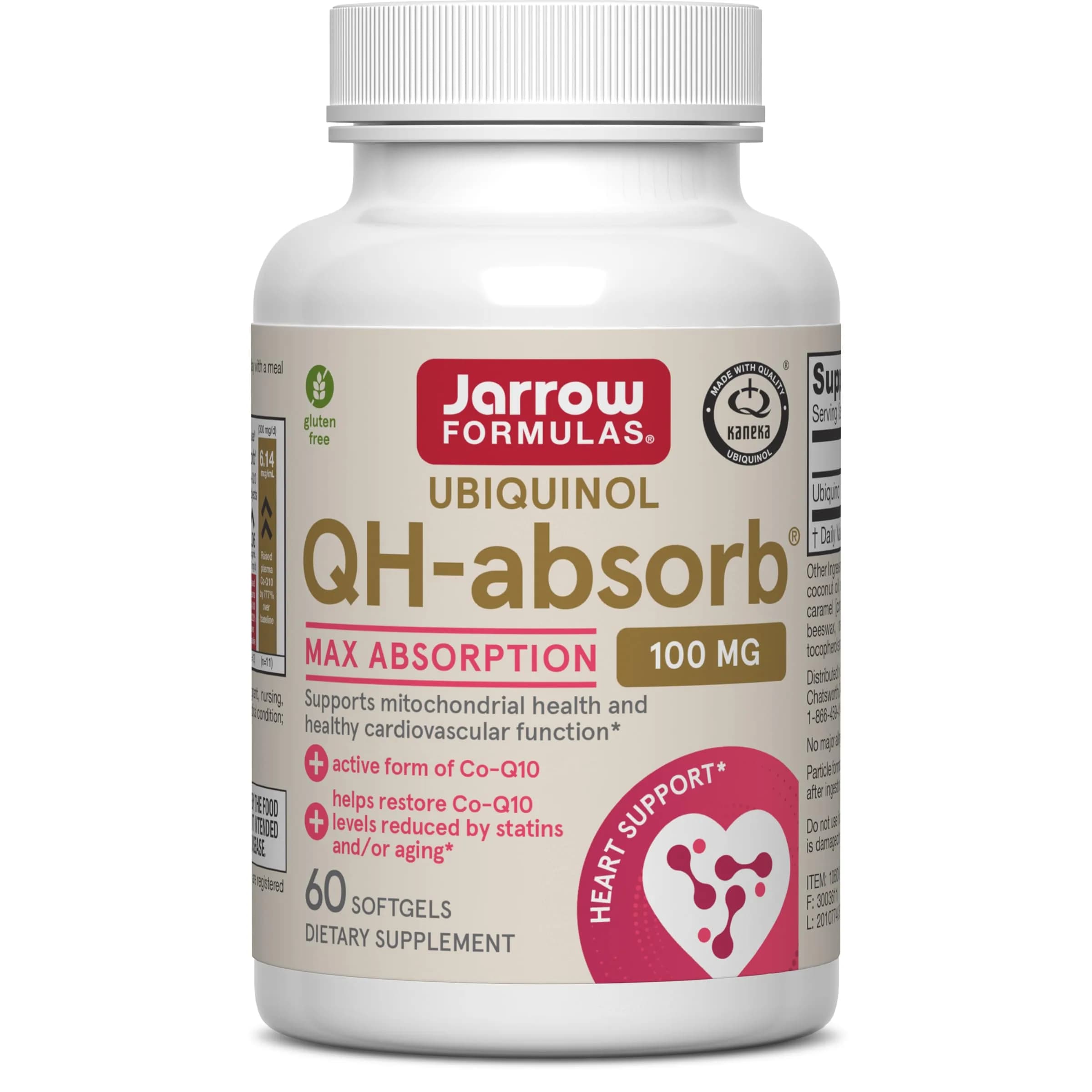 Jarrow Formulas QH-Absorb Ubiquinol 100mg Softgels 60 Count (100 mg) - main product image