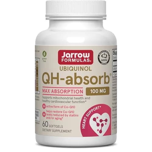 Jarrow Formulas QH-Absorb Ubiquinol 100mg Softgels 60 Count (100 mg) thumbnail 1