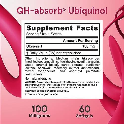 Jarrow Formulas QH-Absorb Ubiquinol 100mg Softgels 60 Count (100 mg) thumbnail 4
