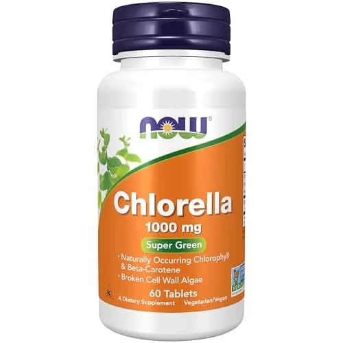 NOW Chlorella 1,000 mg Super Green Tablets | Natural Nutrients & Digestibility (115 characters) thumbnail 1