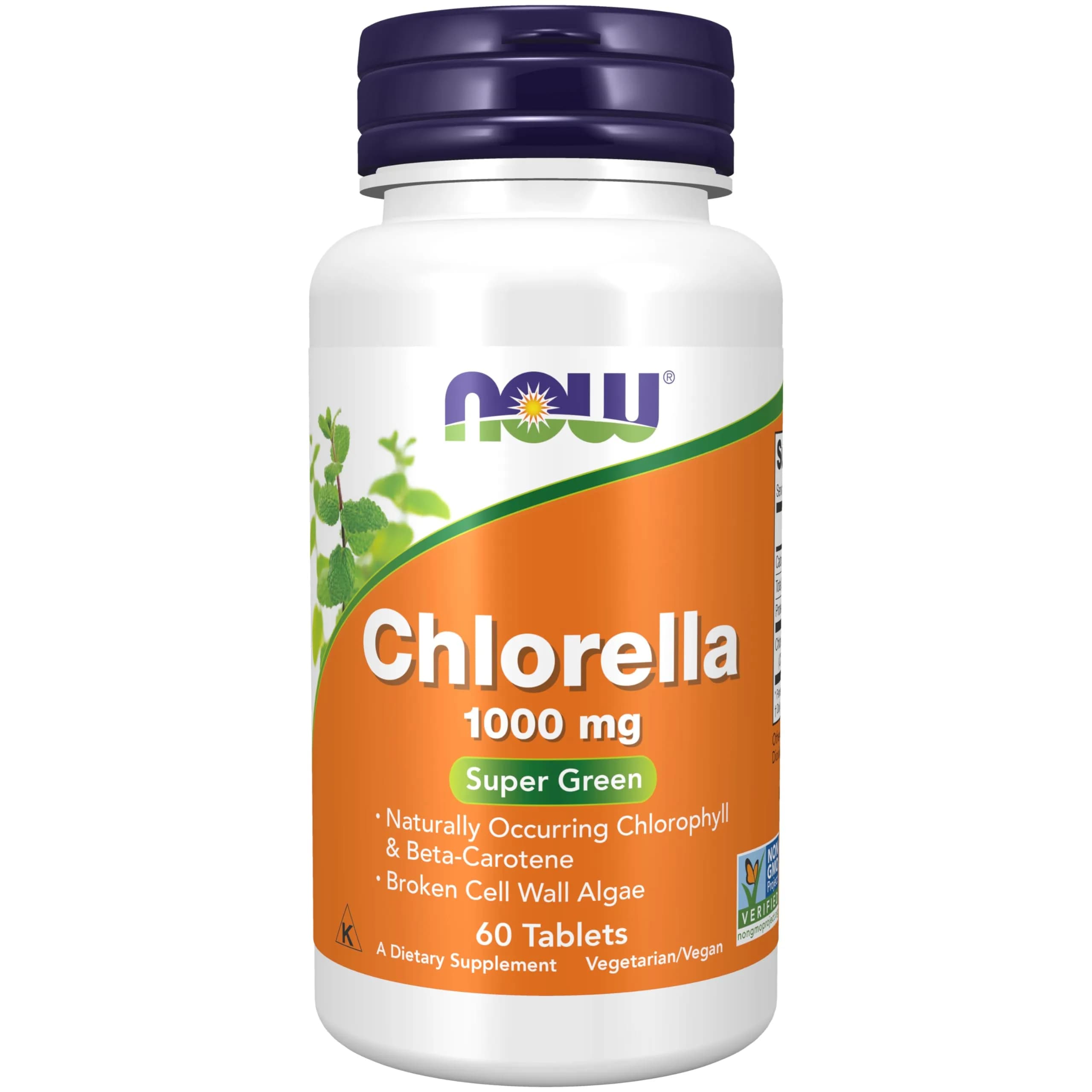 NOW Chlorella 1,000 mg Super Green Tablets | Natural Nutrients & Digestibility (115 characters)