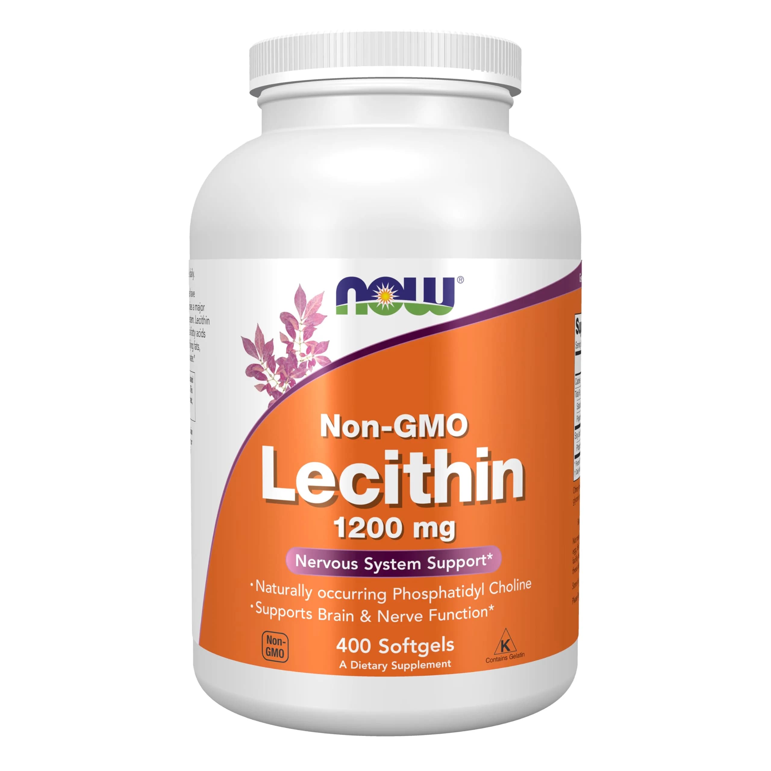 NOW Foods Lecithin 1200 mg Softgels (400 Count) | Supports Brain & Nerve Function