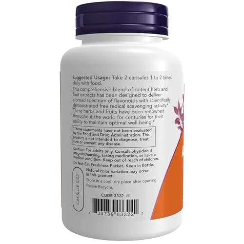 NOW Super Antioxidants with Herbal Extracts 120 Veg Capsules | Vegan Formula for Optimal Health thumbnail 3