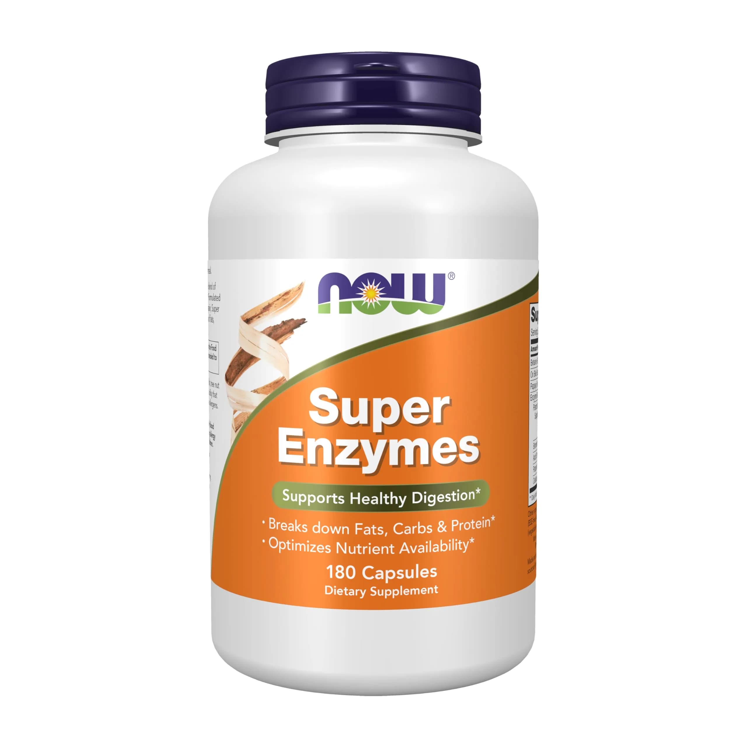 NOW Foods Super Enzymes Digestive Enzymes 180 Capsules | Supports Healthy Digestion
