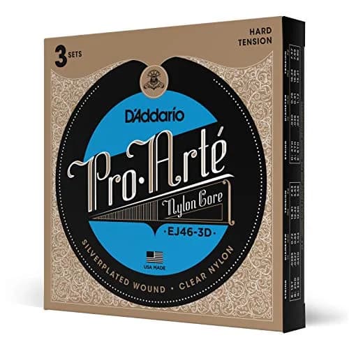 D'Addario Pro Arte Silverplated Copper Classical Guitar Strings EJ46-3D Hard Tension 3-Pack | Warm Tone, Responsive Playability thumbnail 1