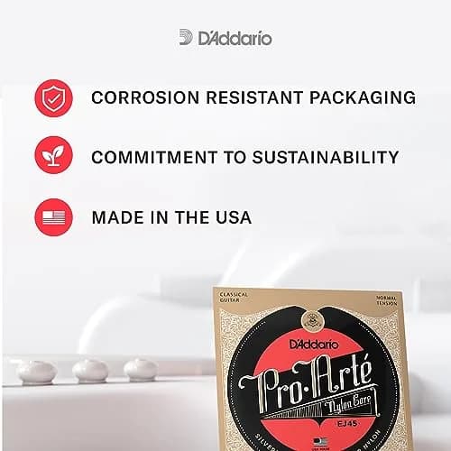 D'Addario Pro Arte Silverplated Copper Classical Guitar Strings EJ46-3D Hard Tension 3-Pack | Warm Tone, Responsive Playability thumbnail 6
