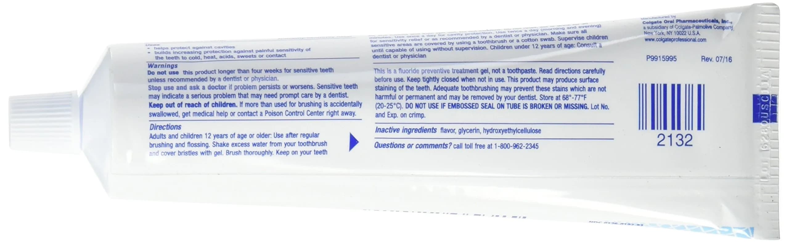 Colgate Gel-Kam Fluoride Preventive Treatment Gel Mint 119.1ml (4 Fl Oz) | Cavity Protection & Sensitivity Relief thumbnail 2