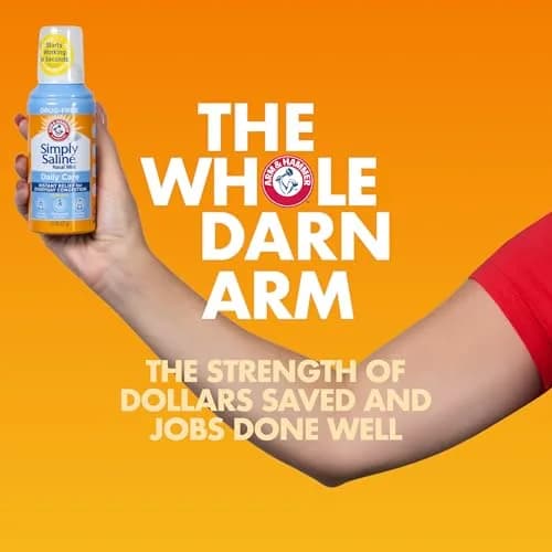 Arm & Hammer Simply Saline Nasal Spray 4.5 oz | Drug-Free Congestion Relief, Moisturizes & Clears Nasal Passages thumbnail 6