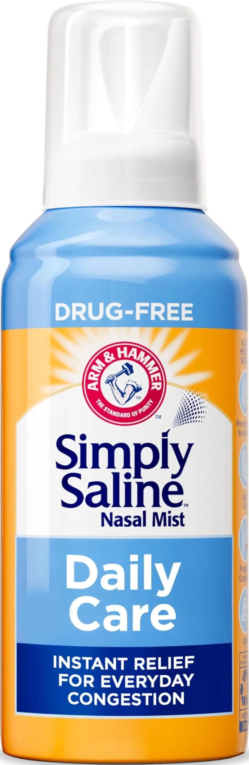Arm & Hammer Simply Saline Nasal Spray 4.5 oz | Drug-Free Congestion Relief, Moisturizes & Clears Nasal Passages - main product image