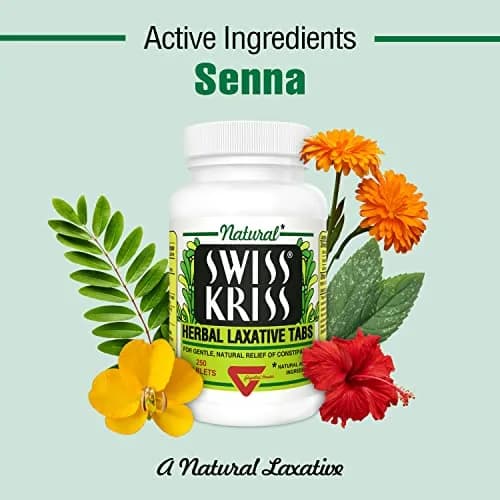Swiss Kriss Herbal Laxative Tablets, Gentle & Natural Relief for Adults & Children Over 6, 250 Tablets thumbnail 6