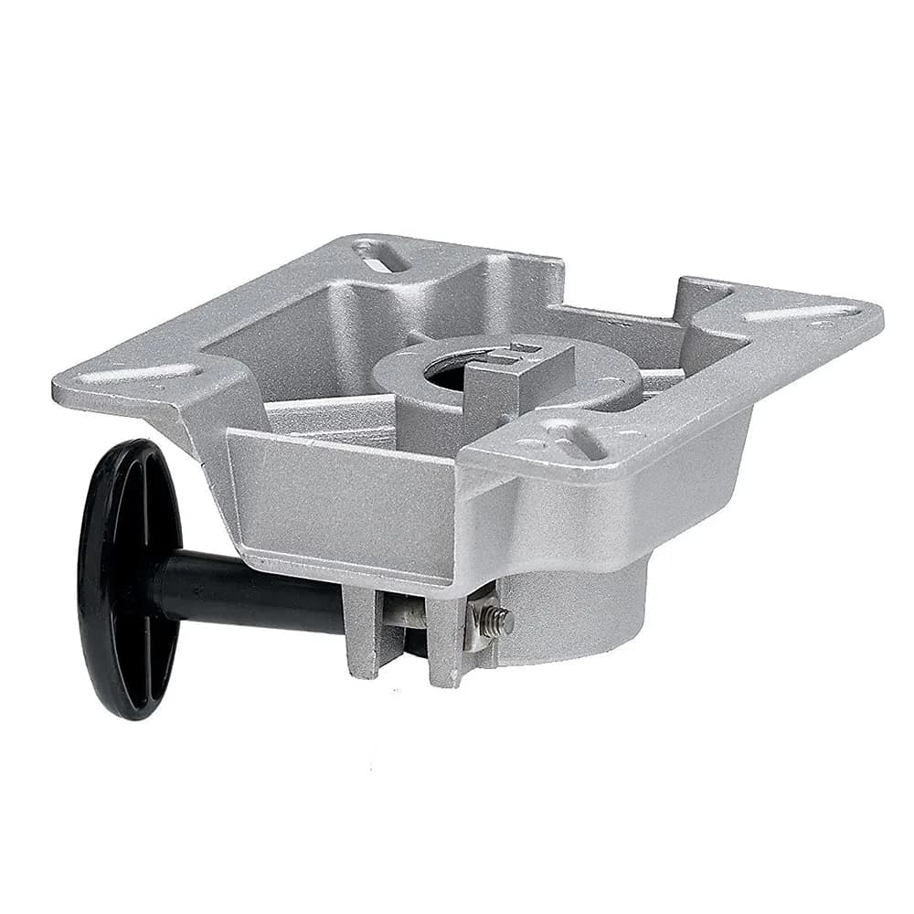 Attwood SWIVL-EZE LakeSport 2-3/8" Seat Mount with Friction Control - Aluminum (7" L x 7" W x 4" H) - main product image