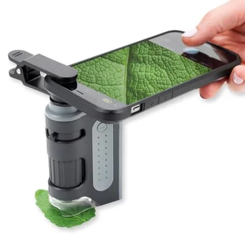 Carson MicroBrite Pro 60x-120x LED Pocket Microscope with Smartphone Adapter | STEM Science Kit for Kids thumbnail 1