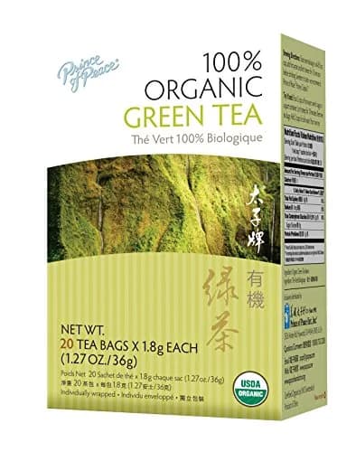 Prince Of Peace Organic Green Tea 20 ct | Certified Organic, Individually Wrapped, Darker Color (110 characters) thumbnail 1