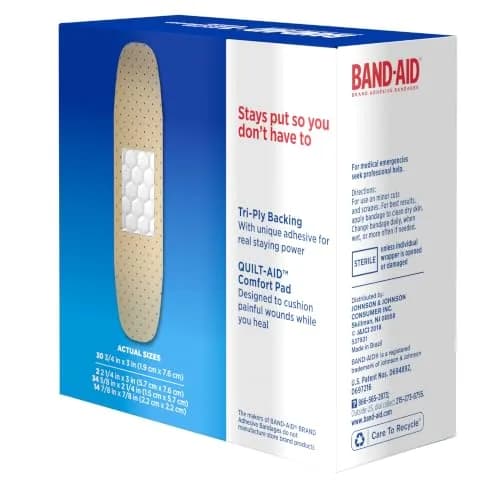 BAND-AID Tru-Stay Sheer Adhesive Bandages Assorted Sizes 80 Count | Dermatologist Tested Wound Dressing thumbnail 6