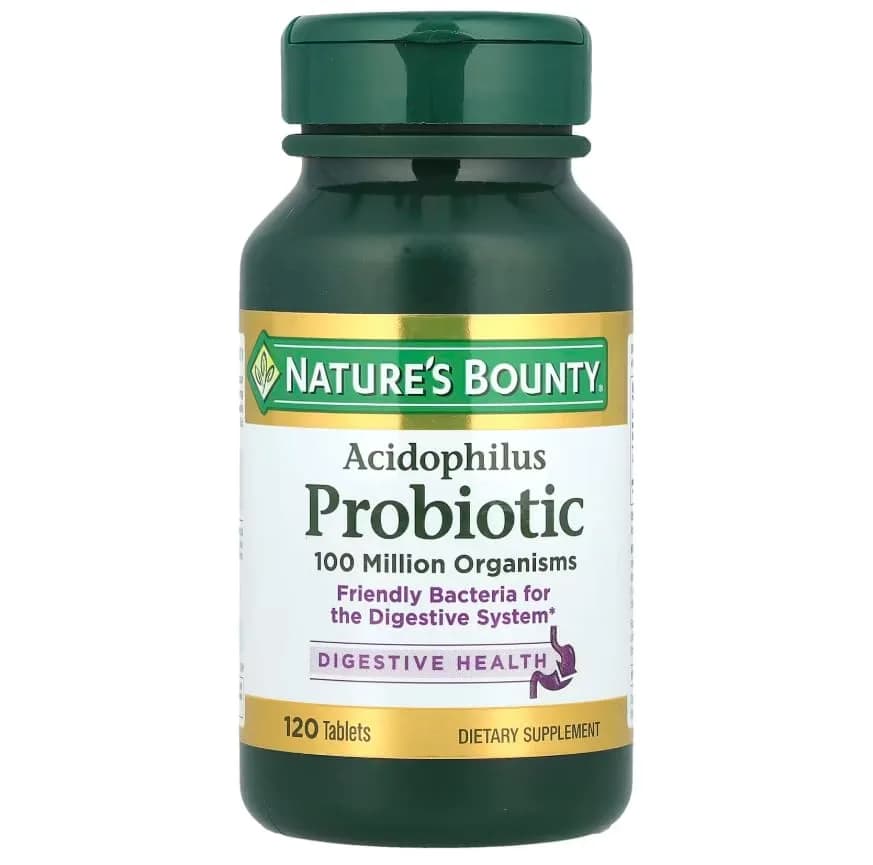 Nature's Bounty Probiotic Acidophilus Tablets 120 Count | Supports Digestive Health thumbnail 4
