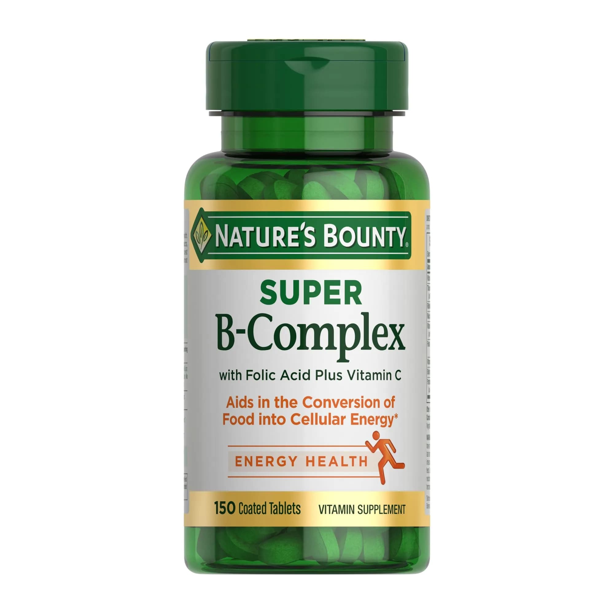 Nature's Bounty Super B Complex Vitamins with Vitamin C & Folic Acid, 150 Tablets - main product image