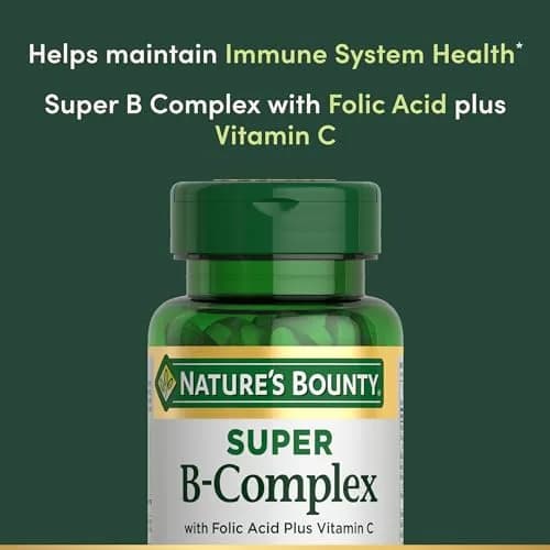 Nature's Bounty Super B Complex Vitamins with Vitamin C & Folic Acid, 150 Tablets thumbnail 3