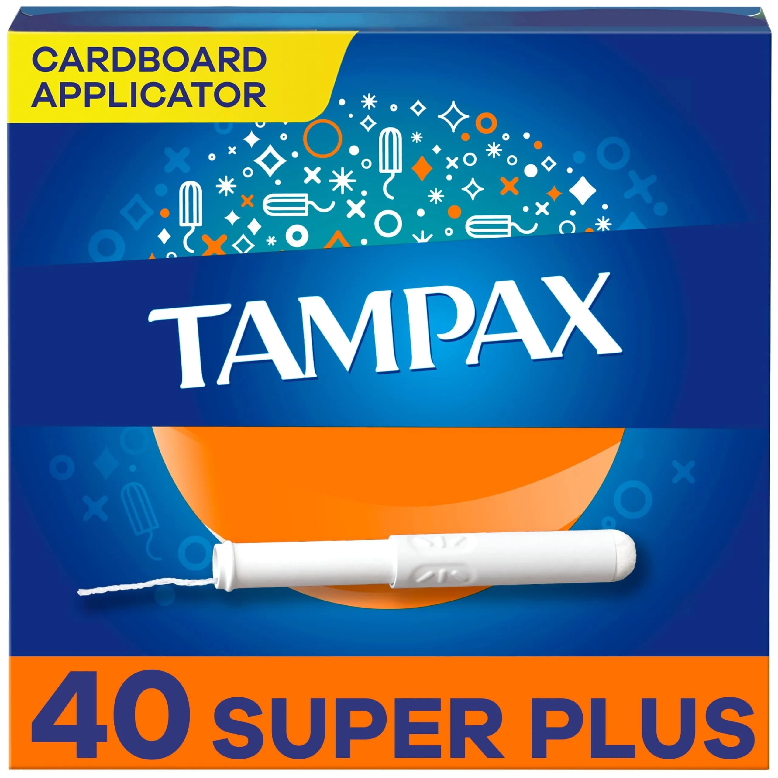 Tampax Cardboard Tampons Super Plus Absorbency 160 Count (18.4cm) | #1 U.S. Gynecologist Recommended Tampon Brand — Super Plus / Super Plus