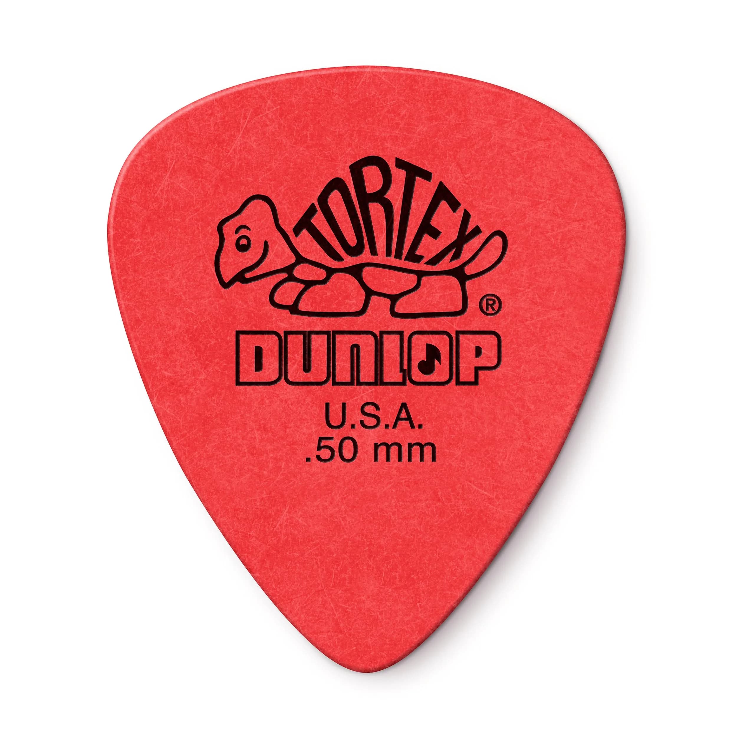 Jim Dunlop Tortex Standard Guitar Picks 0.50mm Red (36-Pack) | Bright Snappy Attack & Enhanced Grip