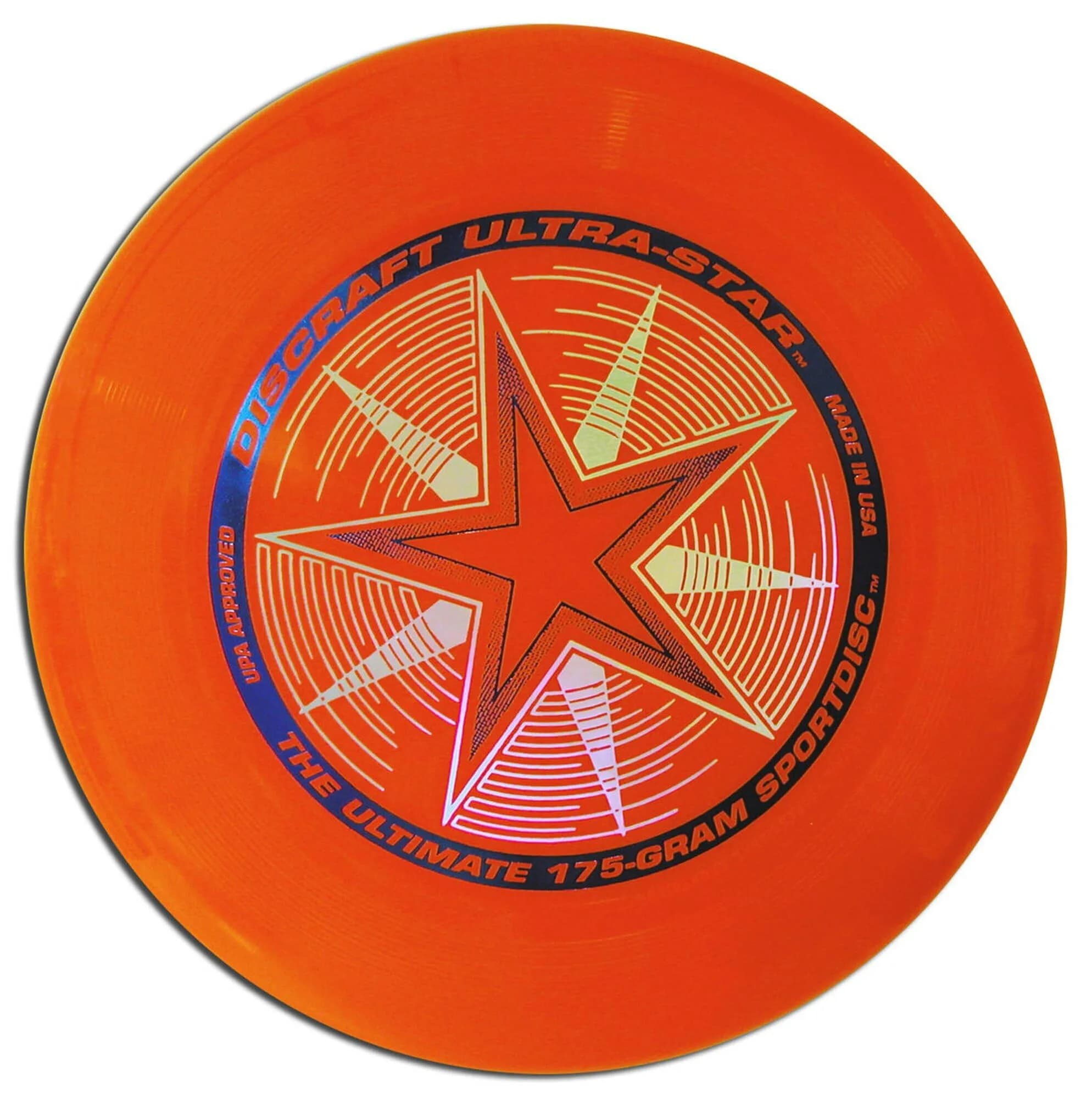Discraft Ultra Star Sport Disc 175g (27.5cm) | Official USA Ultimate Disc — Bright Orange