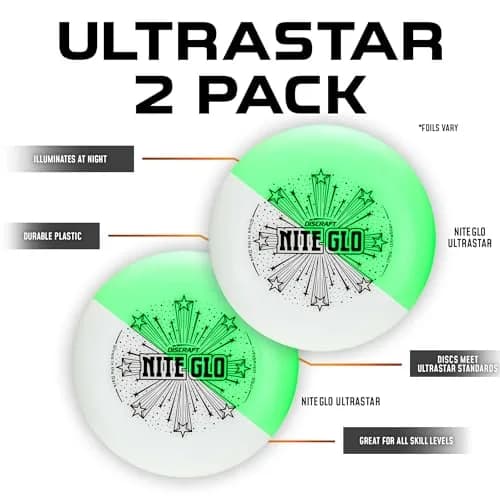 Discraft 175g Ultra Star Sport Disc, Nite Glo | Overstable for Experienced Players thumbnail 4