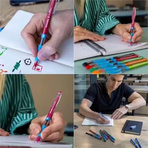 Schneider Slider Basic XB Ballpoint Pen 1.4mm Assorted Colors (8-Pack) | Smooth Viscoglide Ink Flow thumbnail 3