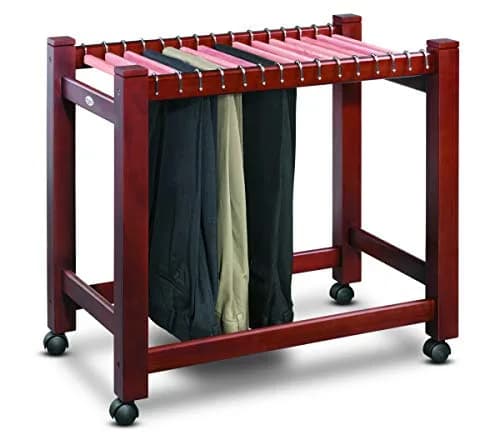 Woodlore Wooden Pant Trolley/Trouser Rack | Elegant Cedar Storage for 15+ Pants thumbnail 1