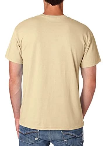 Jerzees Dri-Power Men's Active T-Shirt Small Khaki | 5.6 oz Cotton-Poly Blend thumbnail 3