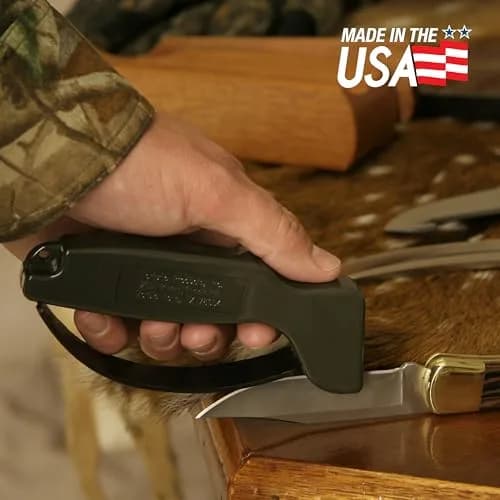 AccuSharp OD Green Knife Sharpener | Restores & Hones Straight & Serrated Knives thumbnail 4