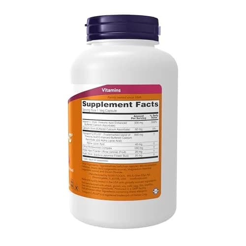 NOW AlphaSorb-C® 500 mg Transport C-PLUS® | Buffered Vitamin C Veg Caps for Cellular Health thumbnail 2