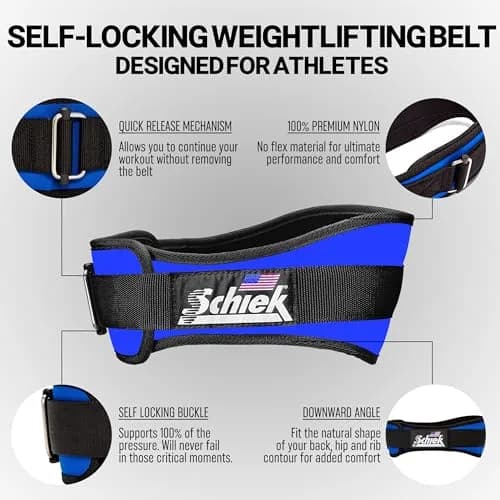Schiek Sports Model 2004 Nylon 4 3/4" Weight Lifting Belt | Support & Comfort for Heavy Lifts thumbnail 3