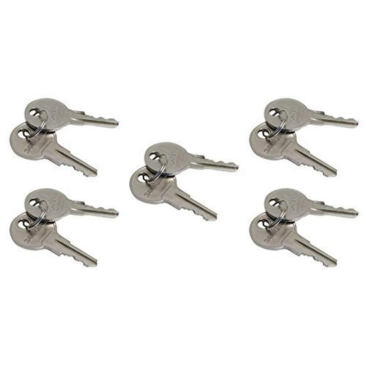 Southco CH751 Keys for RV Campers, Cabinets, Push Locks (10 Keys) | Nickel Plated Steel OEM Keys