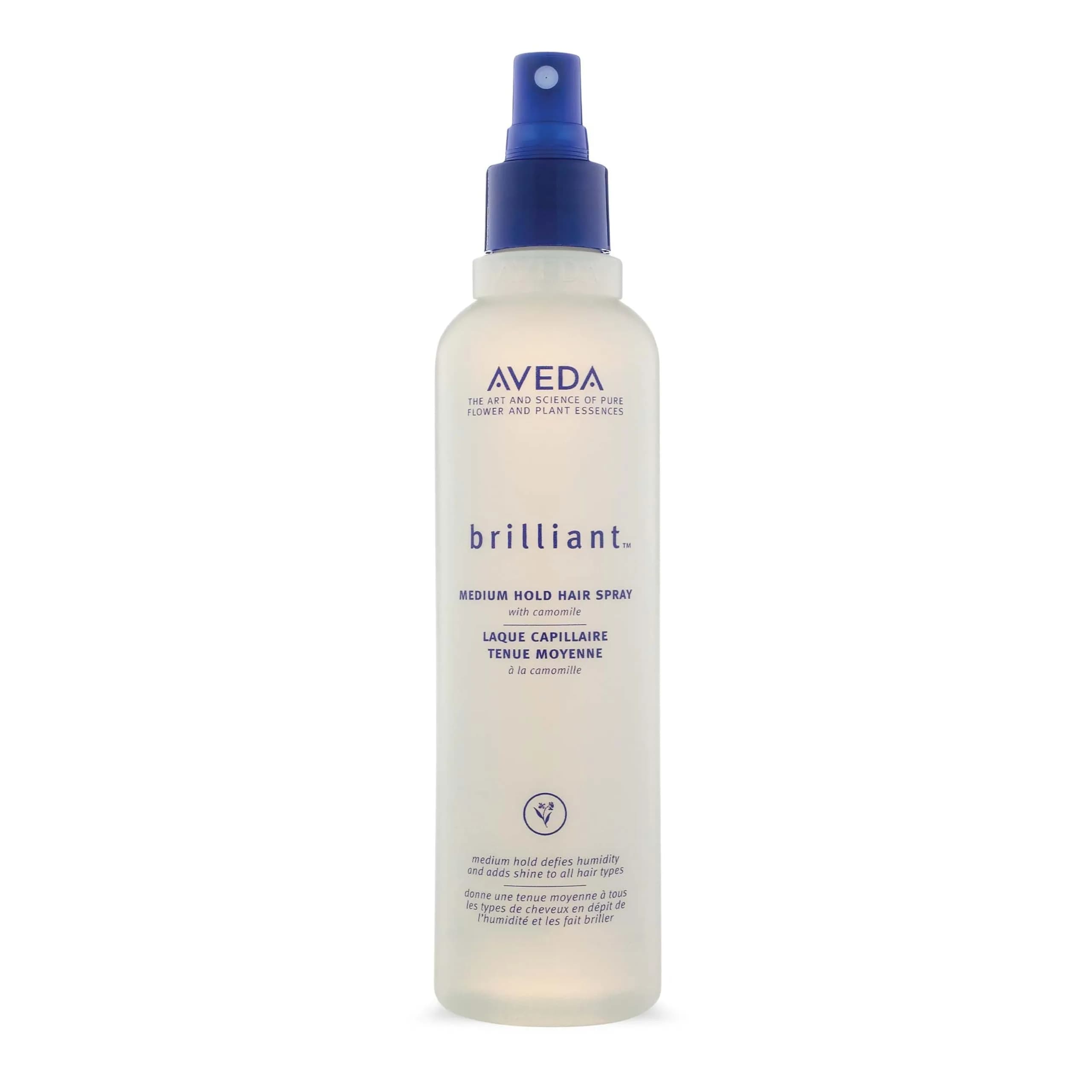 Aveda Brilliant Medium Hold Hair Spray | Non-Aerosol, Humidity Defense, Shine, All Hair Types, Jasmine & Rose Aroma (8.5 Fl Oz) - main product image