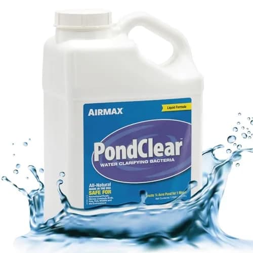 Airmax PondClear Packets Beneficial Bacteria Pond Clarifier 12 Packets | Clears Pond Water in 2-4 Weeks — PondClear Liquid / 128 Fluid Ounces