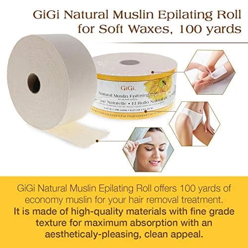 GIGI Bleached Muslin Epilating Roll Waxing Strips 3.25in x 100Yards | Precise, Soft & Hygienic Hair Removal thumbnail 4