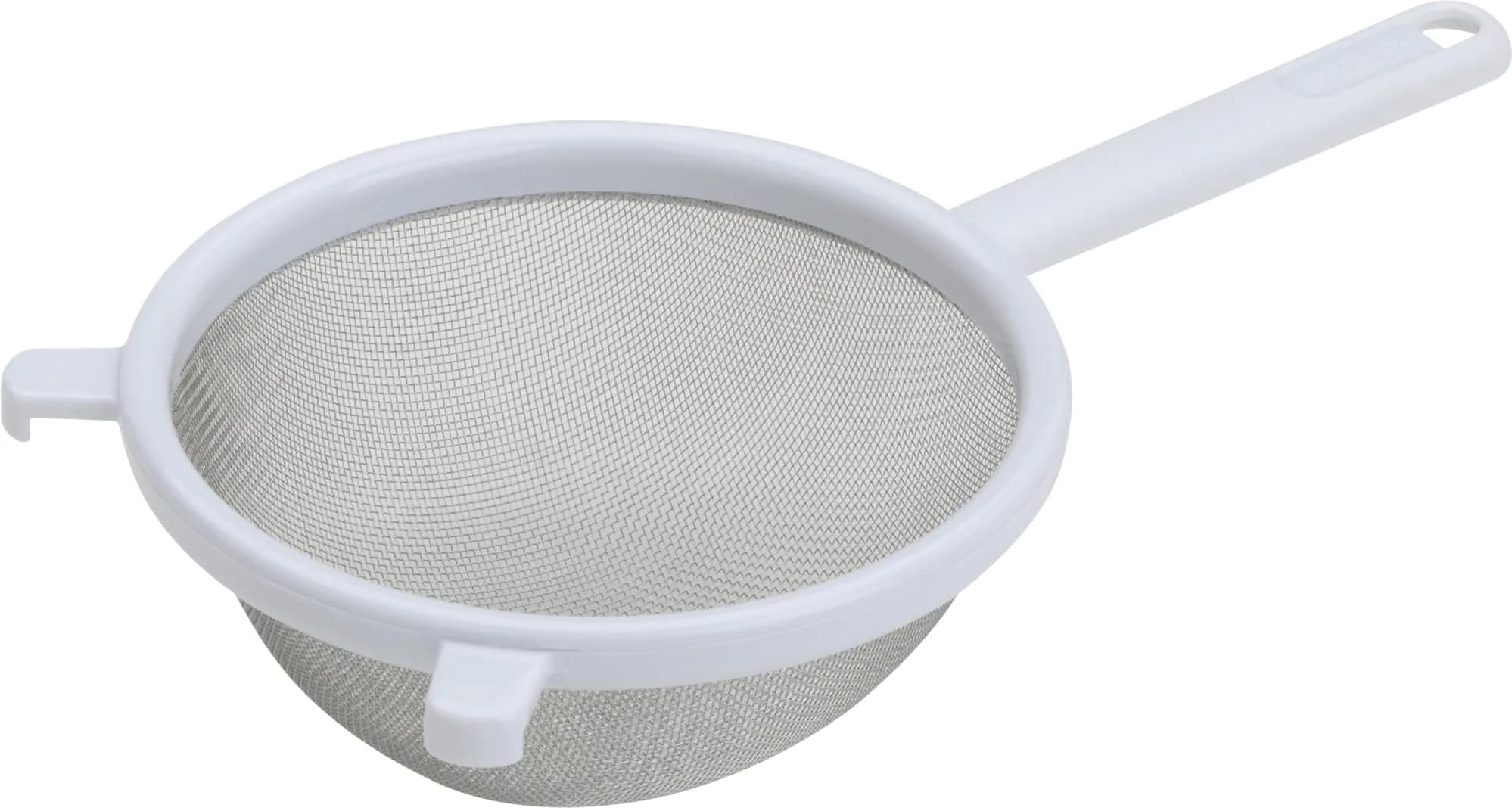 GoodCook 2.5-inch Fine Mesh Food Strainer | Stainless Steel & Plastic Frame, Dishwasher Safe — White & Silver / Medium
