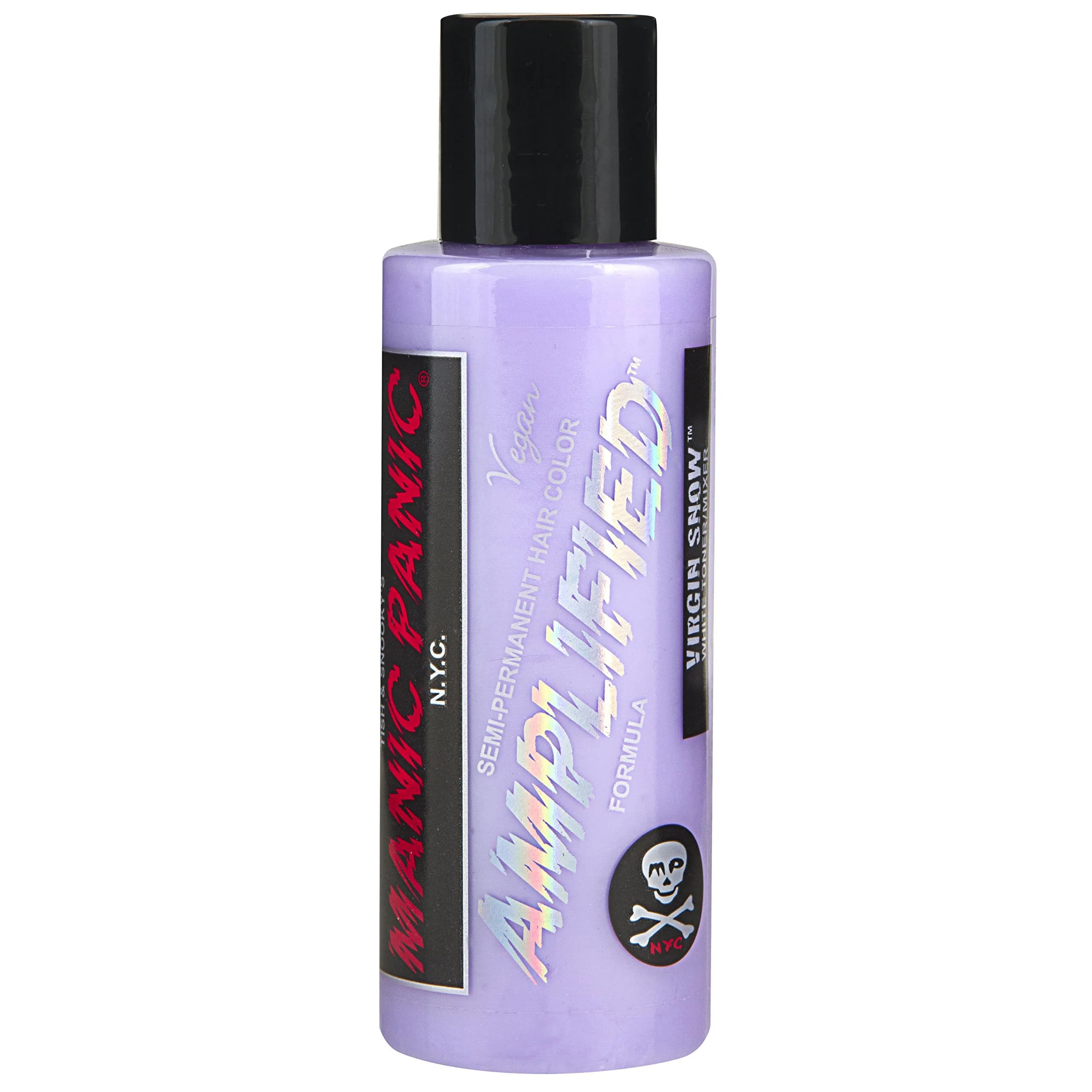 MANIC PANIC Virgin Snow Blonde Toner - Amplified - Semi-Permanent Blue-Tinted Hair Color for Blondes (4oz) - main product image