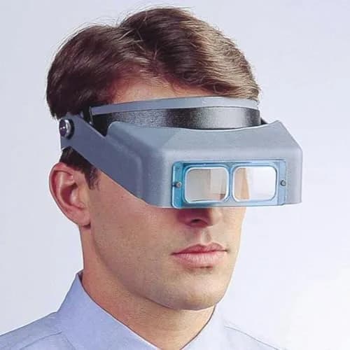 Donegan DA-5 OptiVisor Headband Magnifier 2.5x Magnification 8" Focal Length | Hands-Free Optical Glass Lenses thumbnail 2